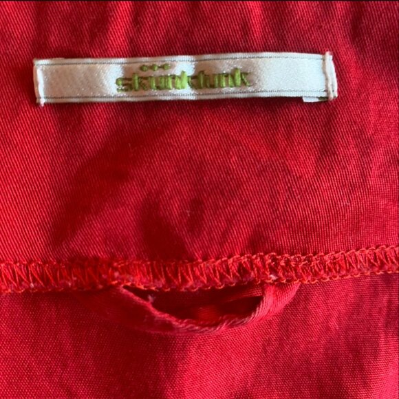 SKUNKFUNK Betolatza Asymmetrical red short dress with blue details Size 4 medium - Picture 10 of 11